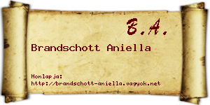 Brandschott Aniella névjegykártya